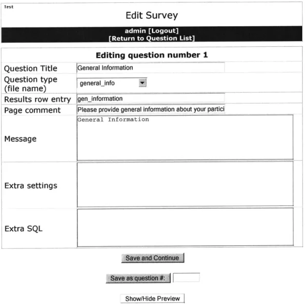 Figure  3-4:  &#34;Edit Question&#34;  page  for questions  not  using  the question-conf ig table