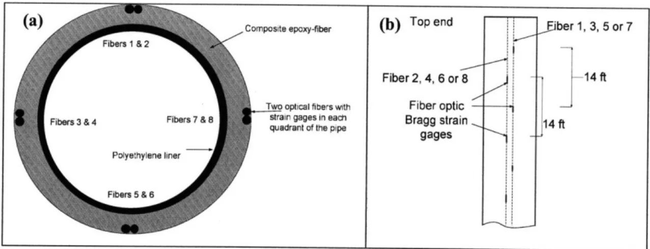 Figure  10  - (a)  Cross-Section  and (b)  Side  View  of the Pipe  from  the  Gulf  Stream Test