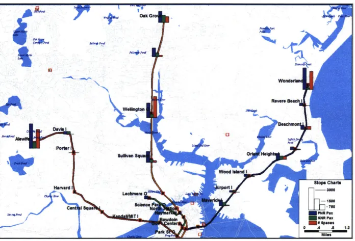 Figure 4-12.  Drive-Access Transit Usage and Capacity for North Rapid Transit Stations