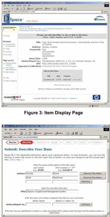Figure 4: Deposit Interface Screen