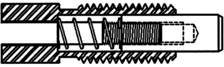 Figure 4:  Cross  sectional drawing  of the  spring loaded pull pin.