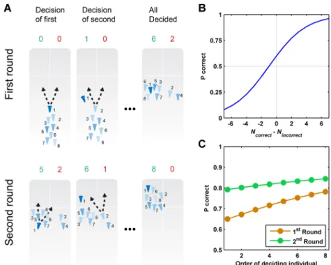 Fig. 1 Decision-making in collectives with re-evaluation of choice.