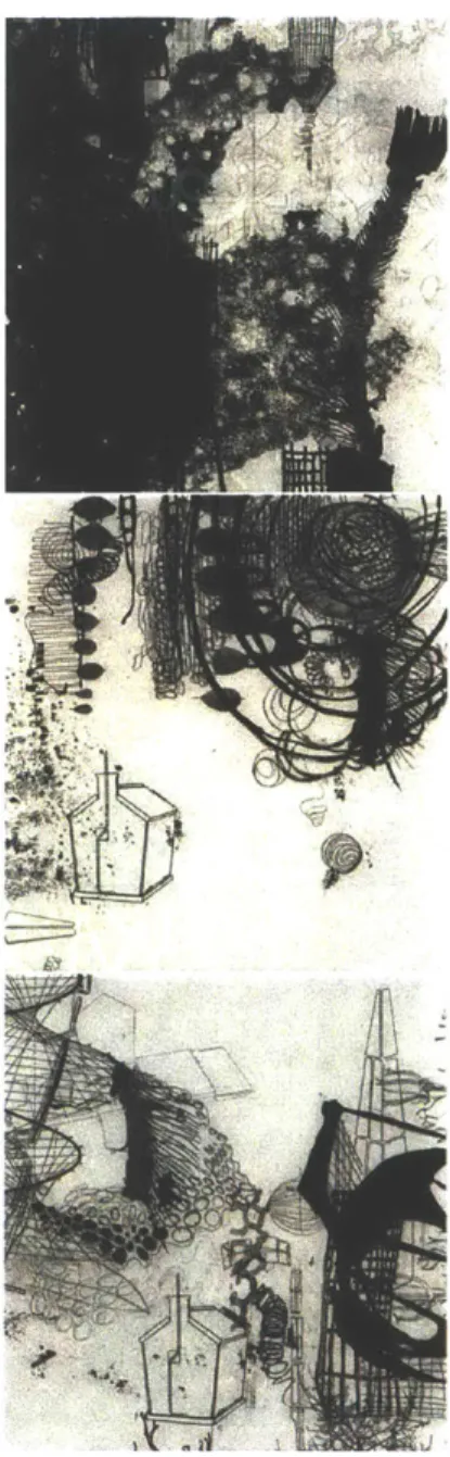 Figure  2.3: junk  by Nina  wishnok,  series  of 5  monoprints (3 shown),  2012.