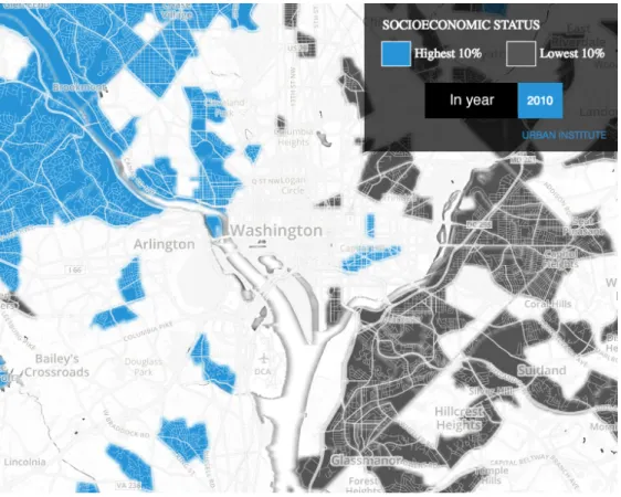 Figure 8: Washington D.C. broken down by concentration of wealth. Source: Rigsby, E. A.
