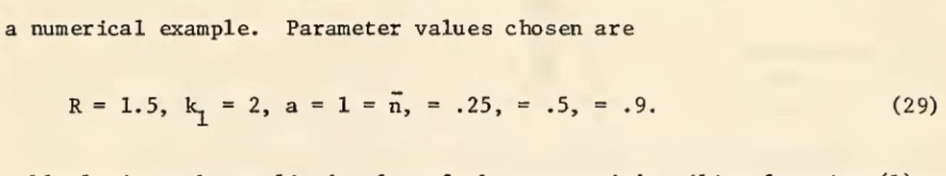 Table 1 gives the realized value of the two period utility function (1) Q