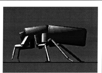 Figure  15:  The hexapod  employs the tripod  gait over stance, the feet would  stick  level  terrain.