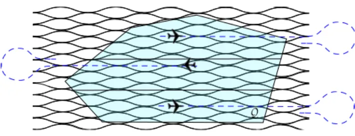Fig. 6. An illustration for the construction of the bead for a given ρ and `.