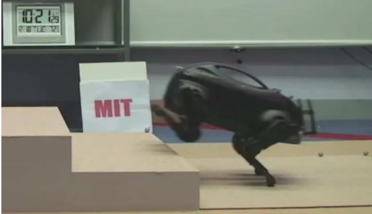 Fig. 2. LittleDog exploits underactuated, dynamic motions to climb a step.