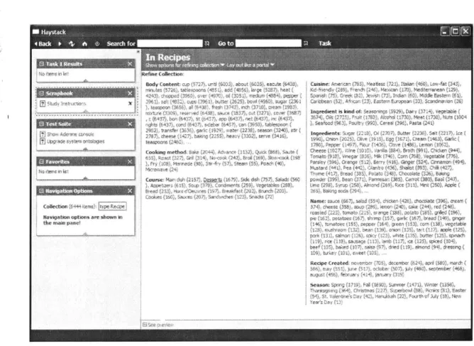 Figure  4-3:  Haystack's  navigation  system  on  a  large  collection.