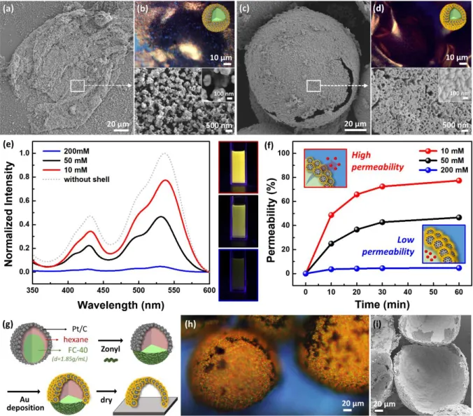 Figure  5.  Use of  emulsion-stabilizing particles  as  catalysts for the fabrication of shape- shape-tunable bimetallic microcapsule