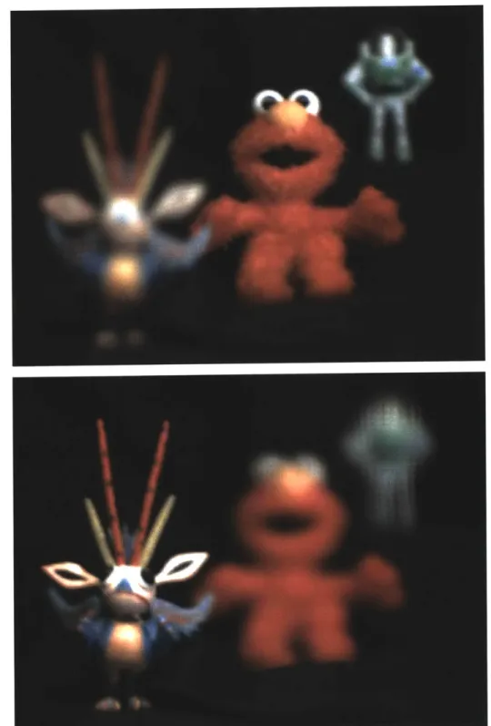 Figure  4-6:  By  varying  the focal  surface,  one  controls  what  appears  in  focus.