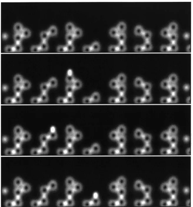 Figure  3-2:  Plots  of  the  total  valence  charge  density  in  a  plane  perpendicular  to the  surface  along  the  long  diagonal