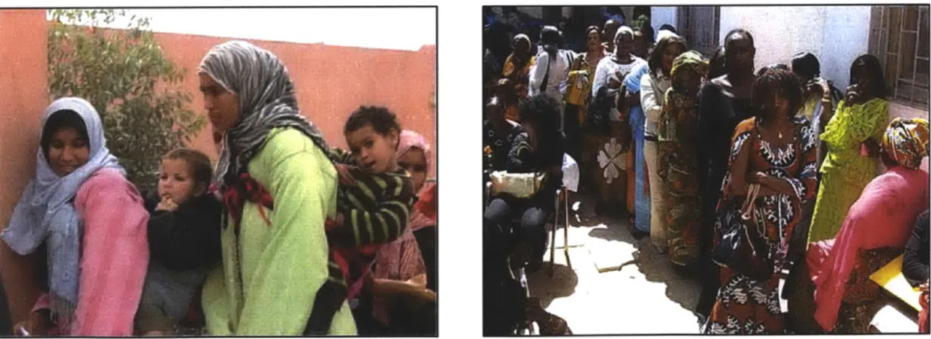 Figure  13: Selection  process  in  origin by  women from  Morocco  (2006) and  womnen  from  Senegal (2008).