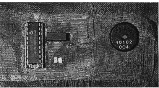 Figure  3.4:  A  fabric  breadboard  or  &#34;smartkerchief&#34;.