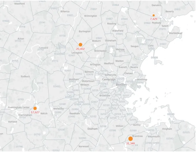 Figure 6. Selected stores in MA 