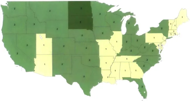 Figure 4.6  (Author) - Average  freight shipping days  from distribution centers  of case  study company