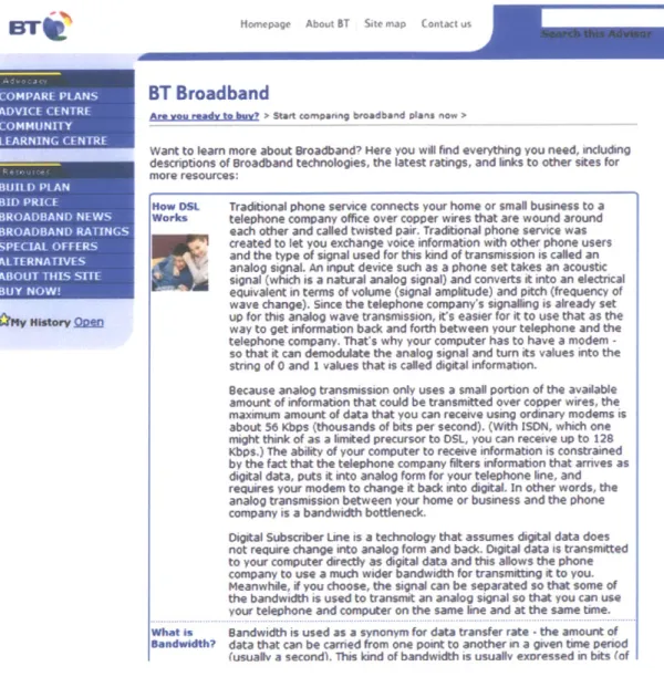 Figure  7:  A  sample Learning  Center  page  from BT  morphed  for  a verbal,  deliberative,  and  analytic user