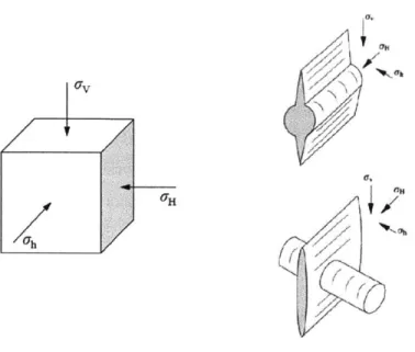 Figure  1-3:  Effects  of  horizontal  stresses,  wellbore  orientation  on  fracture propagation