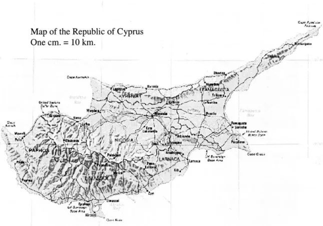 Figure 2: Map of  Cyprus
