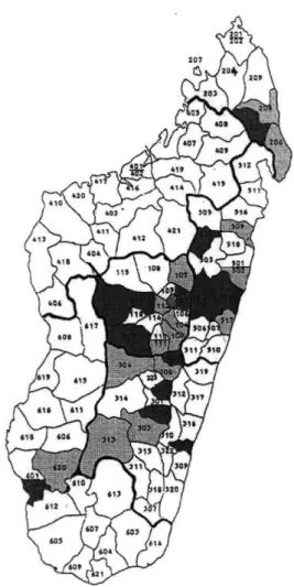 Figure  1:  School District Map  of Madagascar