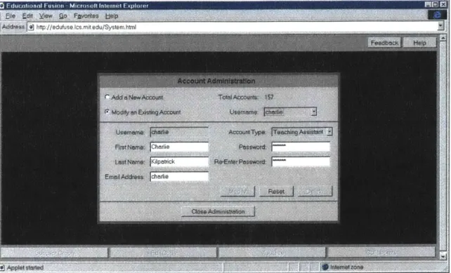 Figure 3-3:  Account  Administration  Dialog