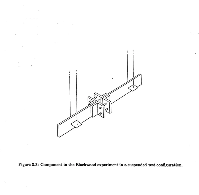 Figure 3.3: Component in the  Blackwood experiment in a suspended test  configuration.