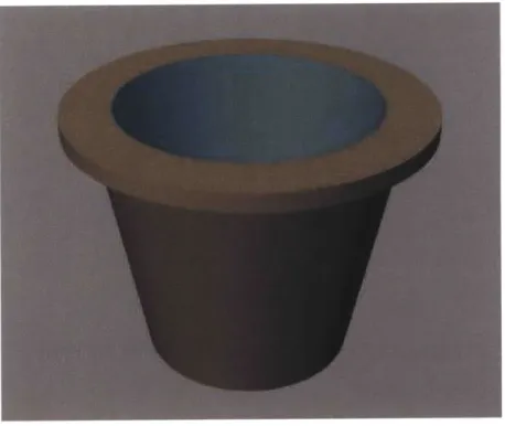 Figure 3-2:  Rendering of Pot with  Full Water Load