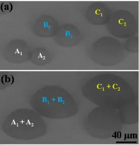 Figure S6. Droplet coalescence on the flat hydrophobic surface for 3 separate droplet pairs (a) immediately  before and (b) immediately after coalescence