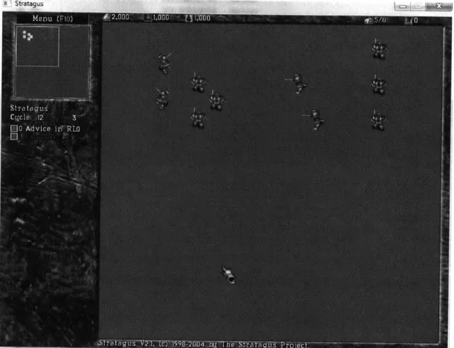 Figure  2:  Screenshot of a Wargus  scenario