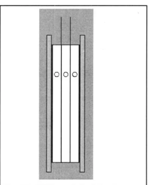Fig.  12:  CAD model  of the three channel  setup - front view