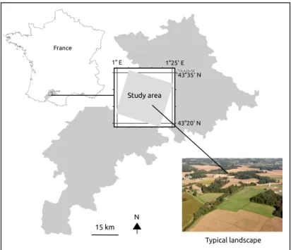 Figure 1. Location of the study area in southwest France.