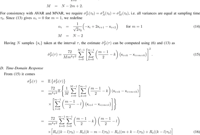 Figure 4 shows | H P (f ) | 2 , together with the transfer function of AVAR and MVAR. All are bandpass functions with approxi- approxi-mately one octave bandwidth