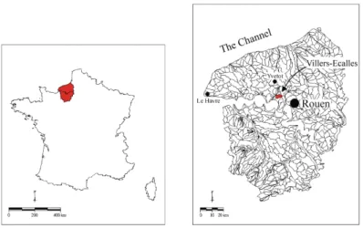 Fig 1 Localisation du site de Villers Ecalle ( Normandie France)