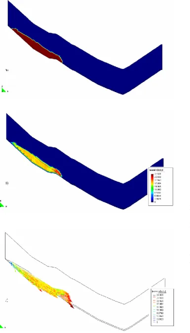 Fig. 10. Val Pola rock avalanche model 10 s after movement onset: