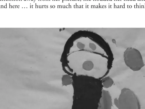 Figure 4. Amy’s painting of her pain; untitled.