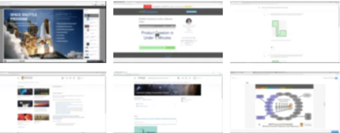 Figure 3. Examples of screenshots of LMS showing increasing horizontal symmetry from left to right