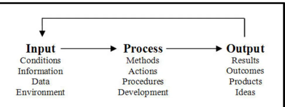 Figure 1. The AECT’s Input – Process – Output paradigm. Adapted from Educational 