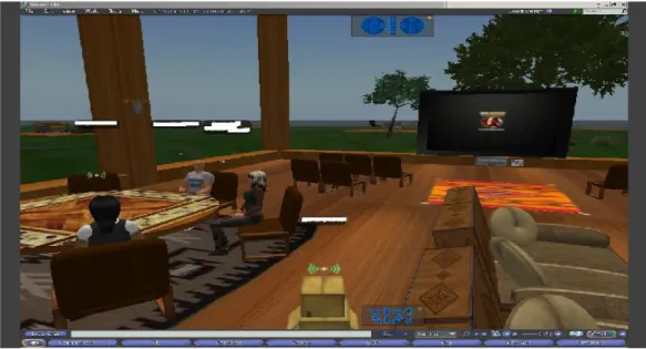 Figure 1. Snapshot of Second Life with the Researcher's Avatar 