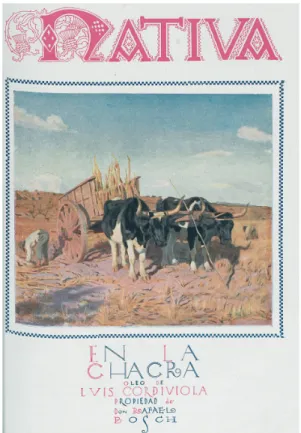 Fig. 2. Nativa, front cover, n°151, 1925. Reproduction of La chacra (The ranch) by Luis Cordiviola