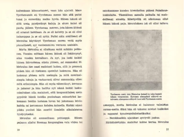 Fig. 6. The Tyrrhenian Sea in Veikko Karumo’s Olenko minä nyt kuussa? (Karumo 1944, 10–11)