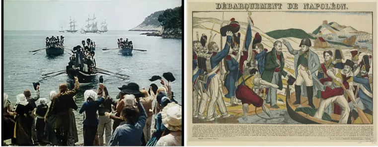 Fig. 7 – Le débarquement à Golfe-Juan : vers un cinéma d’Épinal. 