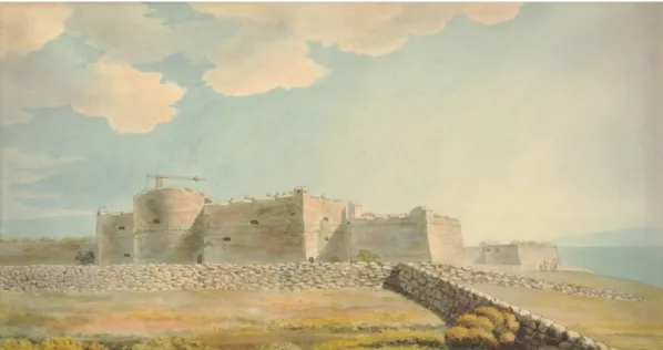 Fig. 3: Willey Reveley, The Castle at Otranto, 1785, C.40.c.24. © Trustees of  the British Museum.