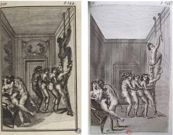 Fig. 5: 19 e  illustration. À gauche : T.2. (1797) : 306. (BnF Enfer 2705), et à  droite : T.2