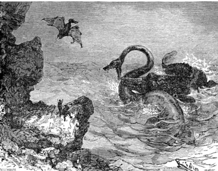 Figure 1 : Edouard Riou, illustration pour l’édition Hetzel de 1864 du  Voyage au centre de la terre de Jules Verne.