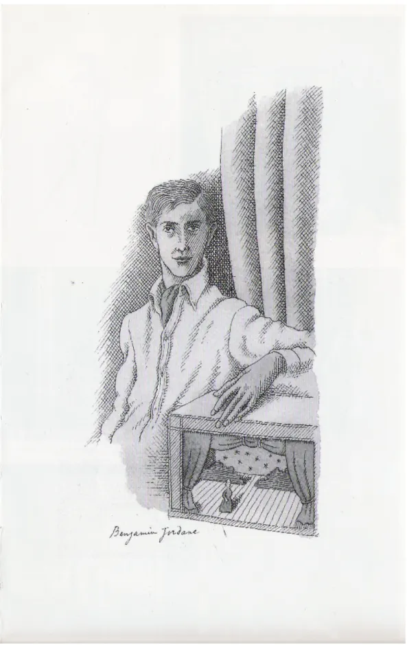 Fig. 7 – Première page du cahier iconographique de Benjamin Jordane, une vie  littéraire; portrait de Benjamin Jordane par Pierre Le-Tan