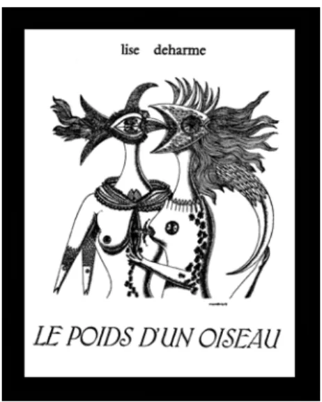 Fig. 2 Cover (Lise Deharme, Le Poids d¹un oiseau,  illustrations by Leonor Fini, Paris: Éric Losfeld, 1955)