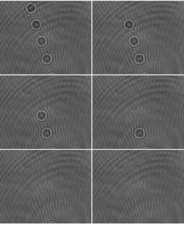 Fig. 3. Iterative particle removal in real hologram image.
