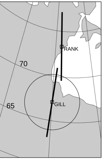 Fig. 2. The ASI used in this study is located at Gillam, Manitoba (56.4 ◦ north, 265.4 ◦ east)