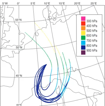 Figure 13 displays the field of specific humidity at the 700 hPa level on 17 March, 6 UTC