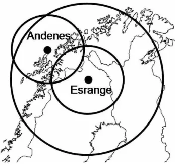 Figure 1 shows a map of northern Scandinavia indicating the two key observation sites at Andenes and Esrange which are separated by ∼ 250 km